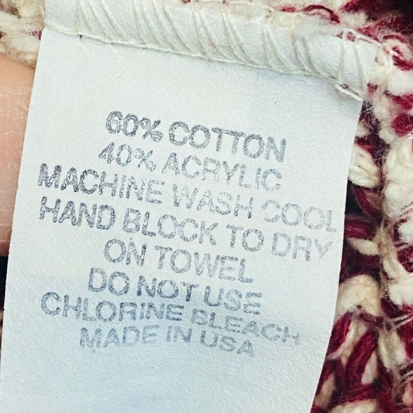 John Weitz Maroon Kint Pullover Medium Sweater Made in USA Y2K Triangular Print - Picture 6 of 10